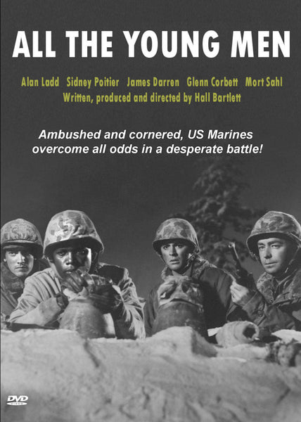 All the Young Men 1960 Alan Ladd Sidney Poitier James Darren Glenn Corbett Mort Sahl Hall Bartlett