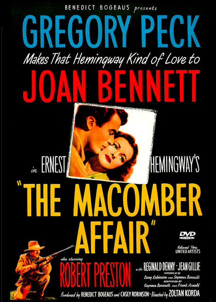 Macomber Affair DVD 1947 Gregory Peck Joan Bennett Robert Preston Ernest Hemingway